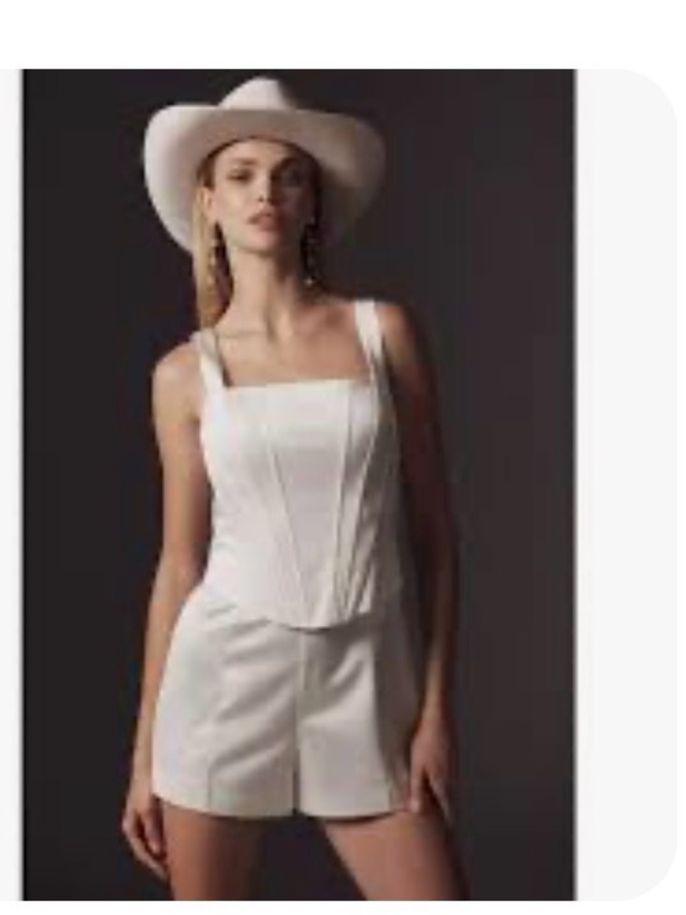 Mare Mare White Corset Romper Jumpsuit
